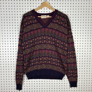 Walter Hagen Italian Made Knit Sweater Men's Medium Multicolor Coogi STYLE Italy